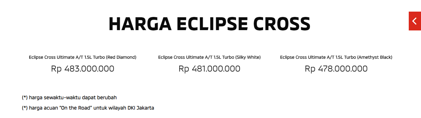 harga eclipse cross
